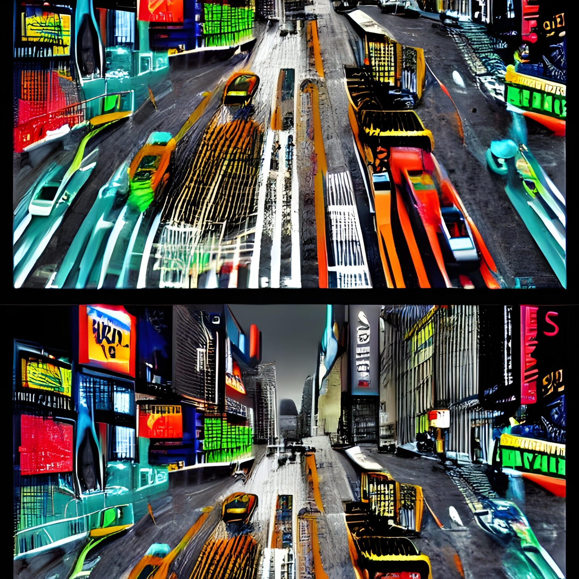 Times Square at Night. Fine Art Print. SN NYC Collection. Nocturnal Cityscape, Times Square Energy, Cinematic First-Generation AI.